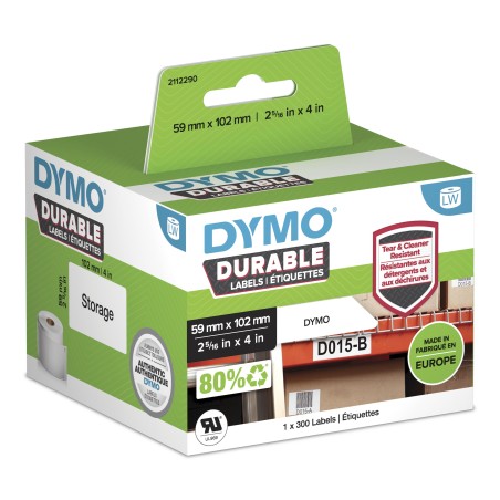 DYMO Durable White Self-Adhesive
